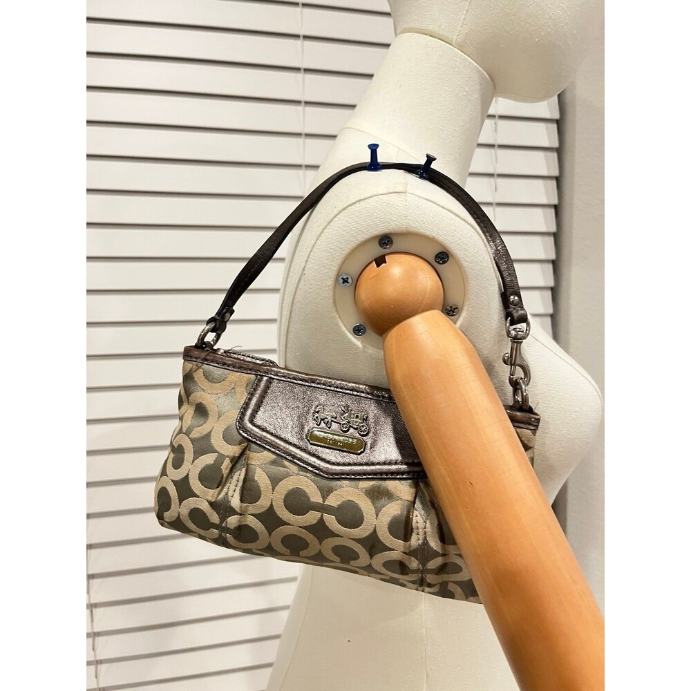 Coach Signature C Monogram Wristlet Wallet Pouch